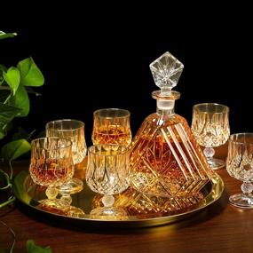 img 3 attached to 🥃 Enhance Your Barware Collection with SALADAYS 7 Piece Whiskey Decanter Triangular