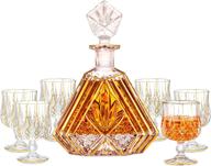 🥃 enhance your barware collection with saladays 7 piece whiskey decanter triangular logo