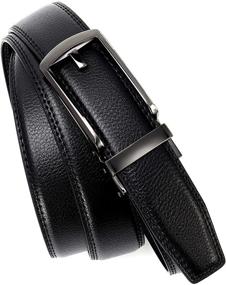 img 1 attached to 👔 CHAOREN Leather Ratchet Belt: Comfortable Adjustable Men's Accessories for Premium Style