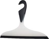 🛁 wenko 18752100 loano black bathroom squeegee - plastic squeegee for bath and shower, black color logo