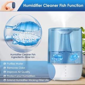 img 3 attached to 🧼 HoMedics Ultrasonic Humidifier Cleaning Bundle: Demineralization Cartridge + Universal Cleaner Fish - Eliminates White Dust and Odor