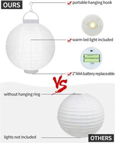 img 1 attached to 12 Pack Hanging White Paper Lantern by LOGUIDE: Enhance Your Space with Stunning Illumination