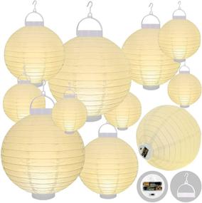 img 4 attached to 12 Pack Hanging White Paper Lantern by LOGUIDE: Enhance Your Space with Stunning Illumination