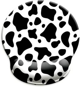 img 4 attached to 🐄 HOPONY Ergonomic Mouse Pad with Wrist Support for Pain Relief - Non-Slip Gel Mouse Pad for Laptop - 9 x 10 inches Comfortable Computer Mousepad with Cute Cow Design