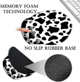 img 1 attached to 🐄 HOPONY Ergonomic Mouse Pad with Wrist Support for Pain Relief - Non-Slip Gel Mouse Pad for Laptop - 9 x 10 inches Comfortable Computer Mousepad with Cute Cow Design