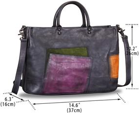 img 1 attached to Genuine Leather Handmade Crossbody Darkgray Women's Handbags & Wallets and Satchels