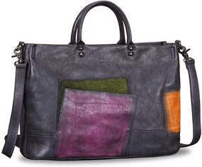 img 3 attached to Genuine Leather Handmade Crossbody Darkgray Women's Handbags & Wallets and Satchels