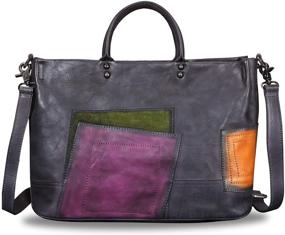 img 4 attached to Genuine Leather Handmade Crossbody Darkgray Women's Handbags & Wallets and Satchels