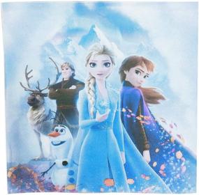 img 2 attached to Frozen Themed Party Supplies Bundle: 20 Plates, 20 Napkins, and 1 Tablecover Kit - Perfect for Birthday Parties!