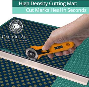 img 2 attached to 🧵 Premium 24x36 Rotary Cutting Mat for Quilting Sewing - Warp-Proof &amp; Odorless, Self-Healing (Non-China Origin)