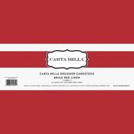 carta bella paper company cbdc401 brick red linen cardstock, 80 lb: premium quality, vibrant and durable logo