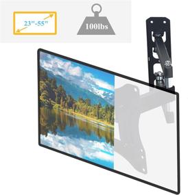 img 3 attached to 📺 Djustable TV Wall Mount by WEVZENEY: Swivel, Tilt, and Secure Bracket for 23-55 inch TVs (Max VESA 400x400, Up to 100lbs)