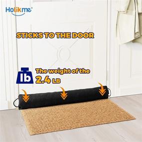 img 3 attached to Holikme 36-Inch Weighted Door Draft Stopper: Ultimate Heavy Duty Under Door Draft Blocker for Noise and Air Control, Energy Saving, Black