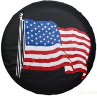 🔘 spare tire cover pvc leather waterproof dust-proof universal fit for jeep, trailer, rv, suv, and many vehicles 14-17 inch - diy (17 inch version - fits 27-29 inch diameter) logo