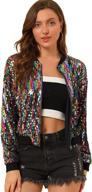 allegra womens sparkle glitter sleeve women's clothing in coats, jackets & vests logo