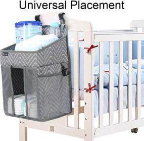 img 2 attached to 👶 MR.GREEN Nursery Diaper Organizer: Efficient Hanging Diaper Caddy for Playard &amp; Perfect Baby Shower Gift for Newborns