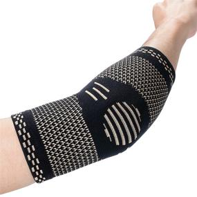 img 3 attached to 🤲 ABYON Copper Elbow Compression Sleeve: Effective Joint Pain Relief for Tendonitis, Arthritis, Golf & Tennis Elbow