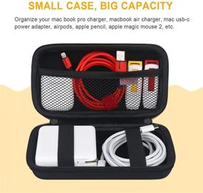 img 3 attached to Bovke Hard Case: Premium Travel Organizer 🧳 for Electronic Accessories & Power Bank - Black
