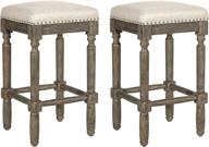 🪑 stylish taupe pub-height barstool set – ball & cast kitchen counter, 26 inch seat height, single stool logo