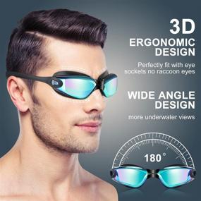 img 1 attached to 👓 COOLOO Swim Goggles, 2 Pack Anti-Fog Swimming Goggles for Men, Women, and Kids - Adults
