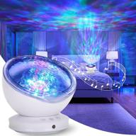 🌊 ocean wave projector: 12led & 8color light with remote control and timer - perfect choice for baby bedroom (white) логотип