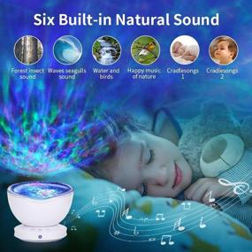 img 2 attached to 🌊 Ocean Wave Projector: 12LED & 8Color Light with Remote Control and Timer - Perfect Choice for Baby Bedroom (White)