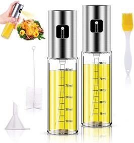 img 4 attached to 🍃 ONINAA Oil Sprayer Bottle 100ML - 3 in 1 Transparent Oil Spray Dispenser