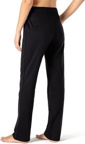 img 3 attached to 👖 NAVISKIN Women's Open Bottom Fleece Thermal Sweat Pants with Side Pocket for Running, Home, Yoga, and Workout