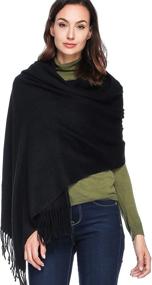 img 4 attached to HOYAYO Cashmere Wool Shawl Wraps