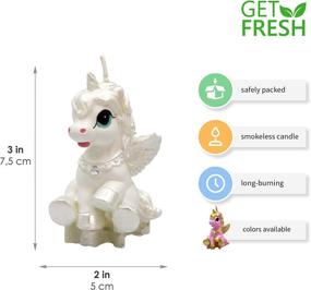 img 3 attached to 🦄 Premium Quality Unicorn Candle Cake Topper for Birthday and Wedding – Elegant Unicorn Cake Decoration Candle in Gift Box – Ideal Unicorn Candle for Any Occasion – White Unicorn Birthday Candle with Fresh Fragrance