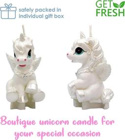 img 2 attached to 🦄 Premium Quality Unicorn Candle Cake Topper for Birthday and Wedding – Elegant Unicorn Cake Decoration Candle in Gift Box – Ideal Unicorn Candle for Any Occasion – White Unicorn Birthday Candle with Fresh Fragrance