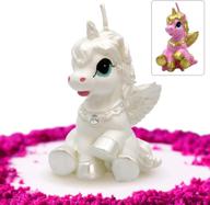 🦄 premium quality unicorn candle cake topper for birthday and wedding – elegant unicorn cake decoration candle in gift box – ideal unicorn candle for any occasion – white unicorn birthday candle with fresh fragrance логотип