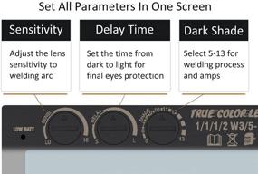 img 1 attached to 🔥 В магазине Tefuawe Auto Darkening сварочная линза с технологией True Color Blue - Переменная темнота 5-13, 2x4.25" + бонус - наружная защитная линза!