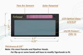 img 3 attached to 🔥 В магазине Tefuawe Auto Darkening сварочная линза с технологией True Color Blue - Переменная темнота 5-13, 2x4.25" + бонус - наружная защитная линза!