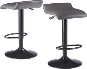 img 4 attached to Winsome Wood Tarah Stool, Gray - Stylish and Sturdy, Perfect for Any Interior