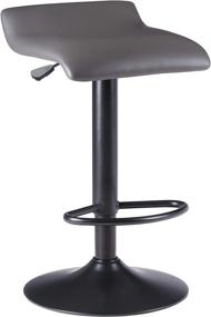 img 1 attached to Winsome Wood Tarah Stool, Gray - Stylish and Sturdy, Perfect for Any Interior