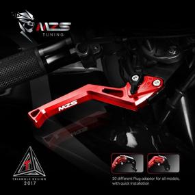img 3 attached to MZS Short Levers Adjustment Brake Clutch CNC Red Compatible With CBR600 CBR 600 F2 F3 F4 F4I