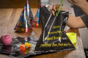 img 3 attached to 🛍️ Galactic Fun in a Bag: Lifetime Inc's Theme Birthday Goodie Bags with Handle