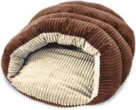 sleep zone corduroy cuddle cave dog bed: 22x17 inches, chocolate - attractive, durable, comfortable & washable logo
