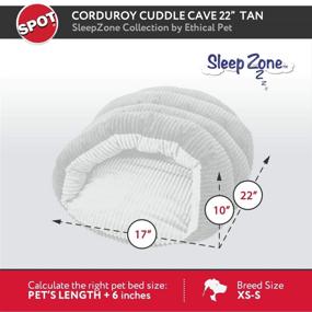 img 2 attached to Sleep Zone Corduroy Cuddle Cave Dog Bed: 22X17 Inches, Chocolate - Attractive, Durable, Comfortable & Washable