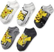 🧦 pokemon boys 5 pack no show socks: catch 'em all in style! logo