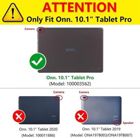 img 3 attached to 📚 Fintie Vegan Leather Folio Case for Onn. 10.1" Tablet Pro (Model: 100003562) - Protective Stand Cover with Pencil Holder for Onn 10.1 inch Pro Tablet, Composition Book Black