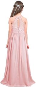 img 3 attached to 👗 Nimiya Chiffon Princess Pageant Bridesmaid Girls' Dresses: Elegant Clothing for Special Occasions