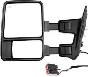 img 3 attached to 🔍 SCITOO Tow Mirrors Compatible with 2003-2007 Ford F250, F350, F450, F550: Manual Control, Turn Signal Lights, Left & Right Side