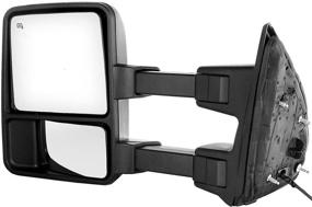 img 1 attached to 🔍 SCITOO Tow Mirrors Compatible with 2003-2007 Ford F250, F350, F450, F550: Manual Control, Turn Signal Lights, Left & Right Side