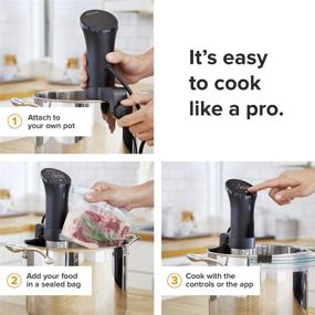 img 2 attached to 🔥 Anova Culinary AN500-US00 Sous Vide Precision Cooker (WiFi), 1000 Watts, Anova App Included - Black and Silver