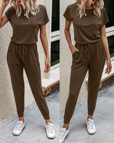 img 1 attached to 👗 Stylish and Comfortable Alelly Women's Off Shoulder Jumpsuit with Pockets - A Perfect Blend of Elegance and Versatility