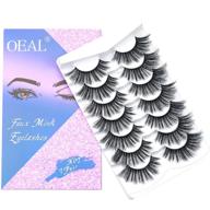 👁️ oeal handmade 4d faux mink eyelashes: get a natural look with long, wednesday style false eyelashes (7 pairs) logo