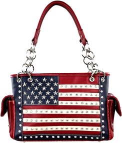 img 4 attached to Stylish Montana West Patriotic American Flag Women's Handbags & Wallets: Perfect Totes for Patriotic Fashionistas!