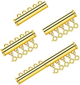 img 2 attached to 💎 BENBO Magnetic Slide Lock Clasp Set - 8 Sets, 4 Sizes - Multi Strand Necklaces & Bracelets - Jewelry Making Findings